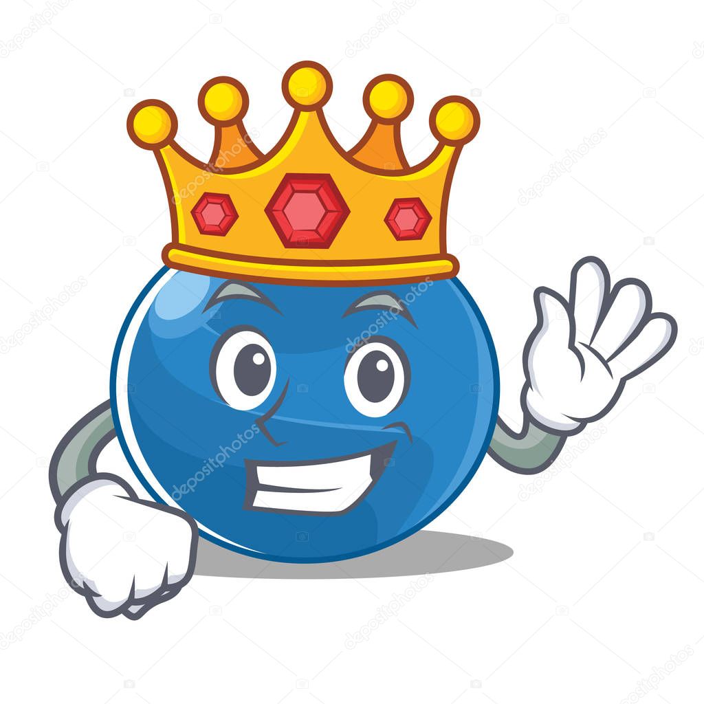 King blueberry character cartoon style