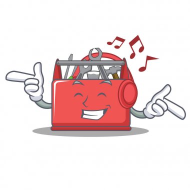 Dinleme müzik araç kutusu karakter karikatür