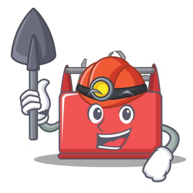 Madenci araç kutusu karakter karikatür