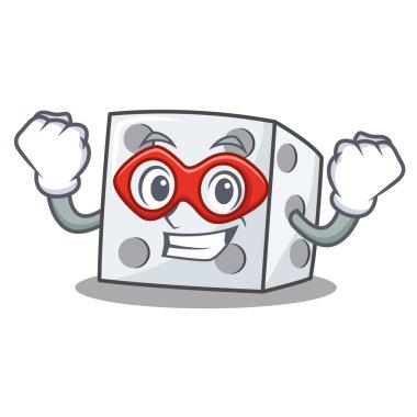 Süper kahraman zar karakter karikatür tarzı