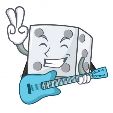 Gitar zar karakter karikatür tarzı ile