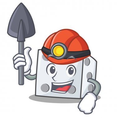 Madenci zar karakter karikatür tarzı