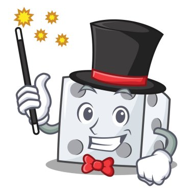 Sihirbaz zar karakter karikatür tarzı