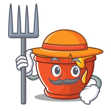 Çiftçi tatlım karakter karikatür tarzı