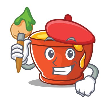 Sanatçı tatlım karakter karikatür tarzı