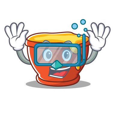 Dalış tatlım karakter karikatür tarzı