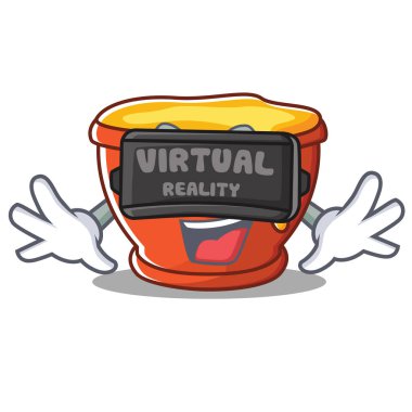 Sanal gerçeklik tatlım karakter karikatür tarzı ile