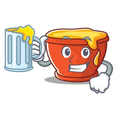 Suyu bal karakter karikatür tarzı ile