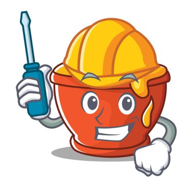 Otomotiv tatlım karakter karikatür tarzı