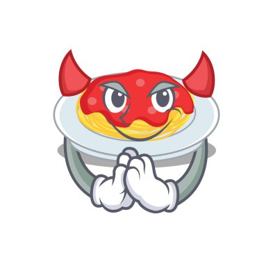 Şeytan spagetti karakter karikatür tarzı
