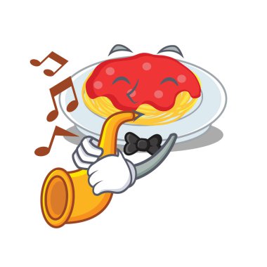 Trompet spagetti karakter karikatür tarzı ile