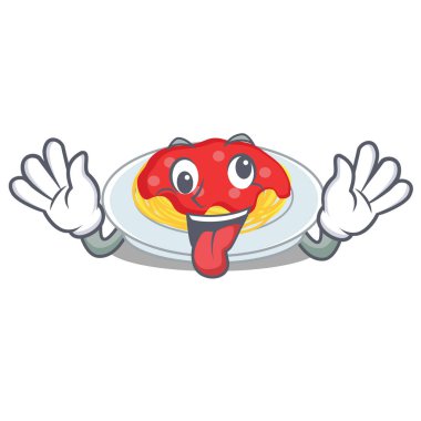 Deli spagetti karakter karikatür tarzı