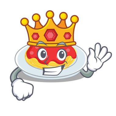 Kral spagetti karakter karikatür tarzı