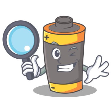 Dedektif pil karakter karikatür tarzı