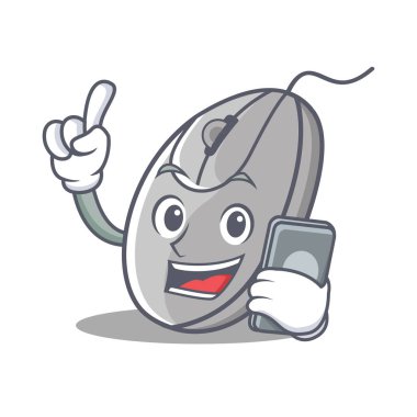 Telefon fare karakter karikatür tarzı ile