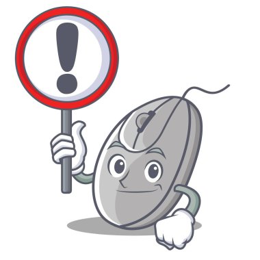 İşareti fare karakter karikatür tarzı ile