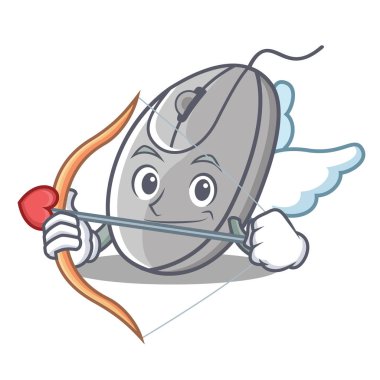 Aşk tanrısı fare karakter karikatür tarzı