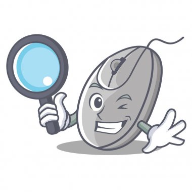 Dedektif fare karakter karikatür tarzı