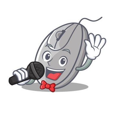 Şarkı fare maskot karikatür tarzı