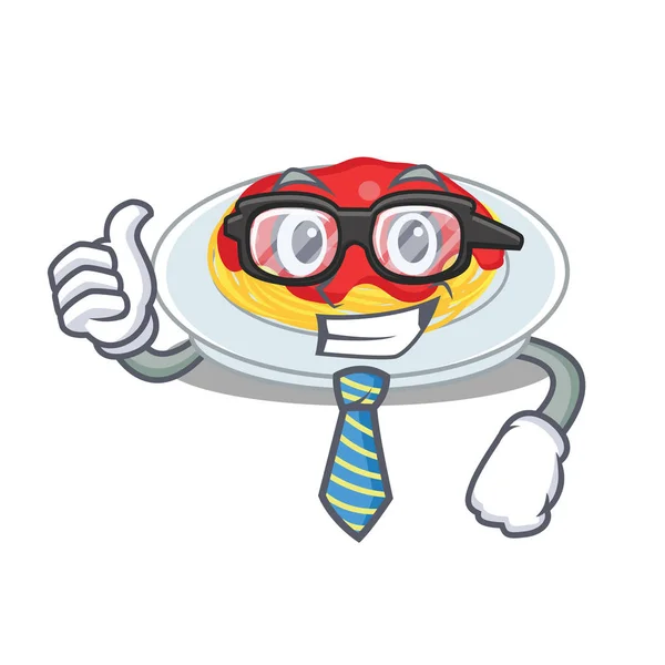 Geschäftsmann Spaghetti Charakter Cartoon-Stil — Stockvektor