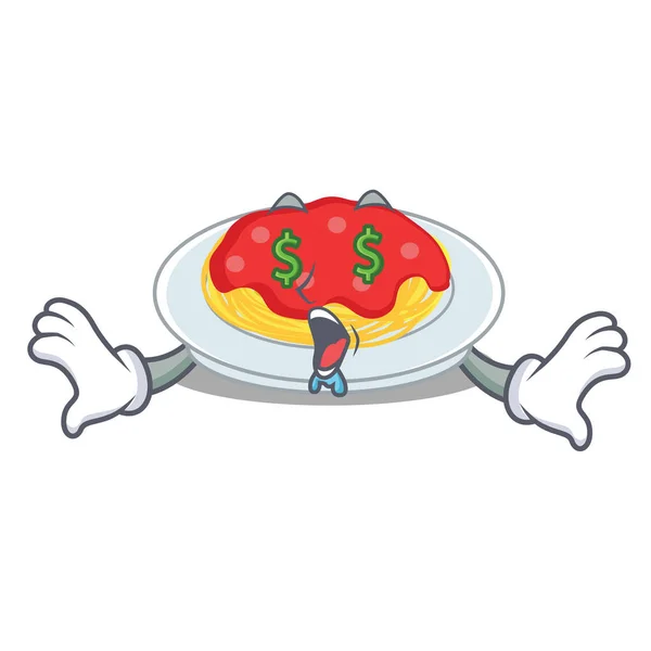 Dinero ojo espaguetis carácter dibujos animados estilo — Archivo Imágenes Vectoriales