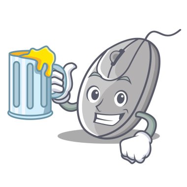 Suyu fare maskot karikatür tarzı ile