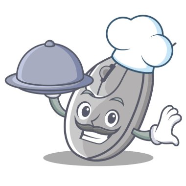 Şef gıda fare maskot karikatür tarzı ile
