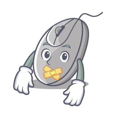 Sessiz fare maskot karikatür tarzı