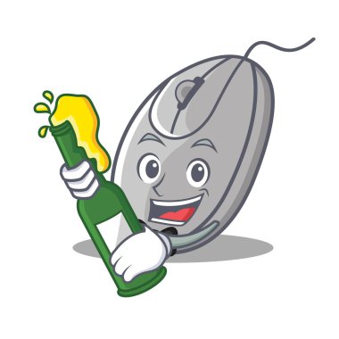 Bira fare maskot karikatür tarzı ile