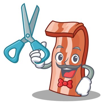 Pastırma karakter karikatür tarzı berber