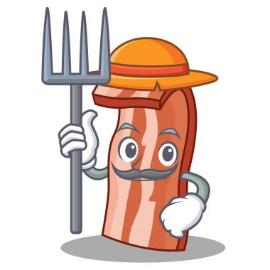 Çiftçi pastırma karakter karikatür tarzı