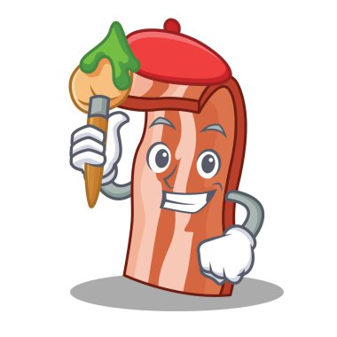 Sanatçı pastırma karakter karikatür tarzı