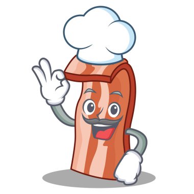 Şef pastırma karakter karikatür tarzı