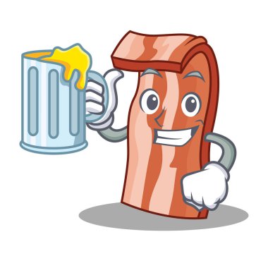 Suyu pastırma maskot karikatür tarzı ile