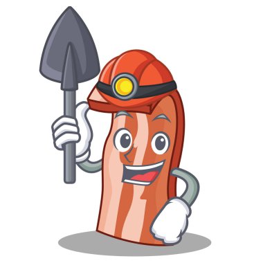 Madenci pastırma maskot karikatür tarzı