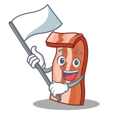 Bayrak pastırma maskot karikatür tarzı ile