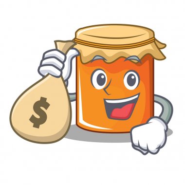 Para çantası reçel karakter karikatür tarzı ile