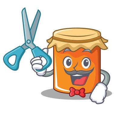 Kuaför reçel karakter karikatür tarzı