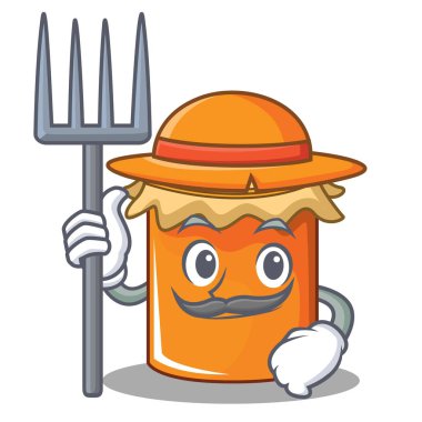 Çiftçi reçel karakter karikatür tarzı