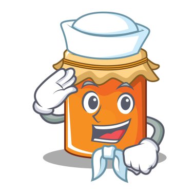 Denizci reçel karakter karikatür tarzı