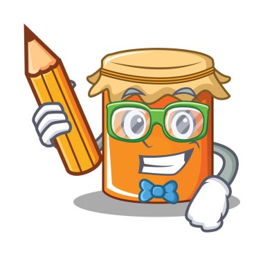 Öğrenci reçel karakter karikatür tarzı