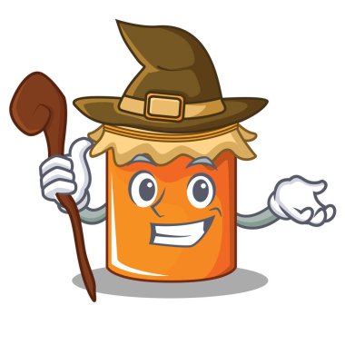 Cadı reçel maskot karikatür tarzı