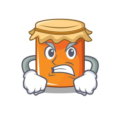 Kızgın reçel maskot karikatür tarzı