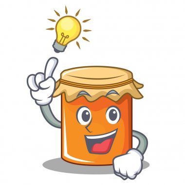 Bir fikir reçel maskot karikatür tarzı var