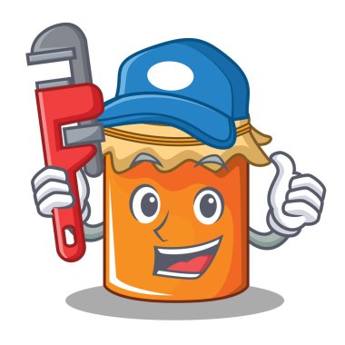 Tesisatçı reçel maskot karikatür tarzı