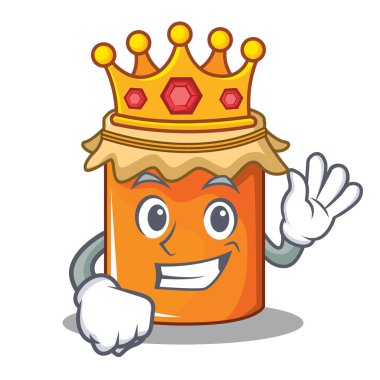 Kral reçel maskot karikatür tarzı