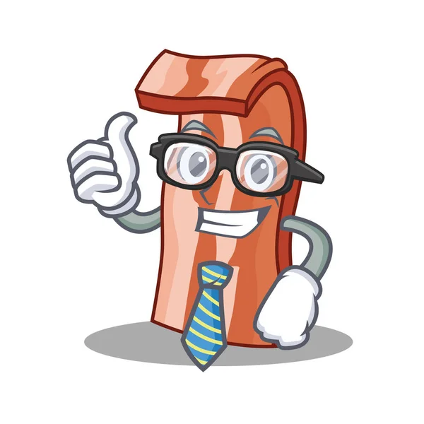 Empresário bacon personagem estilo cartoon — Vetor de Stock