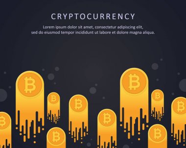 Blockchain arka plan stili koleksiyonu hisse senedi