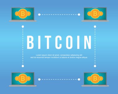 Bitcoin cryptocurrency tarzı tasarım koleksiyonu