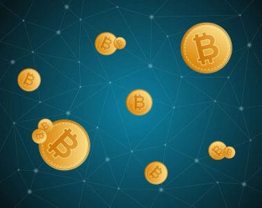 Bitcoin cryptocurrency tarzı tasarım koleksiyonu